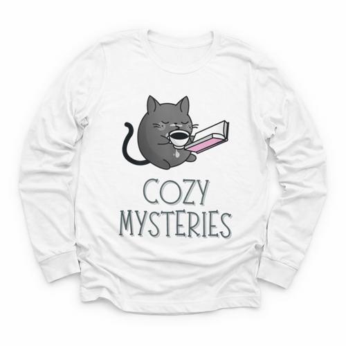 Cozy Mysteries Coffee And Novel For Book Lovers Youth Long Sleeve Tee - Bookorys