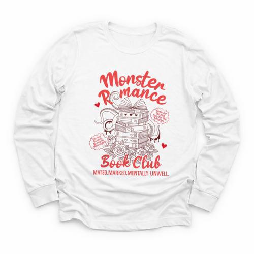 Dark Romance Reader Reading Monster Romance Book Club Youth Long Sleeve Tee - Bookorys DE