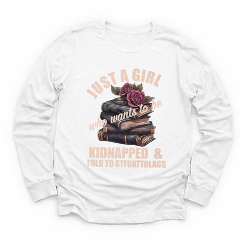 Dark Romance Women Told To STFUATTDLAGG Smutt Book Merch Premium Youth Long Sleeve Tee - Bookorys