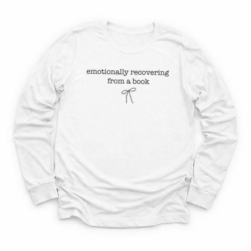 Emotionally Recovering From a Book Subtle Book Lover Youth Long Sleeve Tee - Bookorys UK