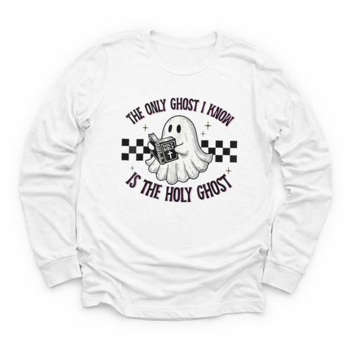 The Only Ghost I Know Is The Holy Ghost Ghost Read Book Youth Long Sleeve Tee - Bookorys DE