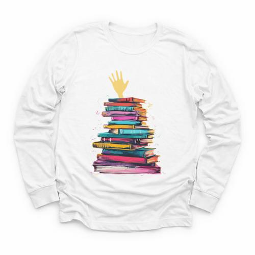 I'm OK Reading Books Library Bookworm Bookish Book Lover Youth Long Sleeve Tee - Bookorys