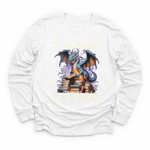 It's Not Hoarding If It's Books Reading Bookworm Reader Youth Long Sleeve Tee - Bookorys