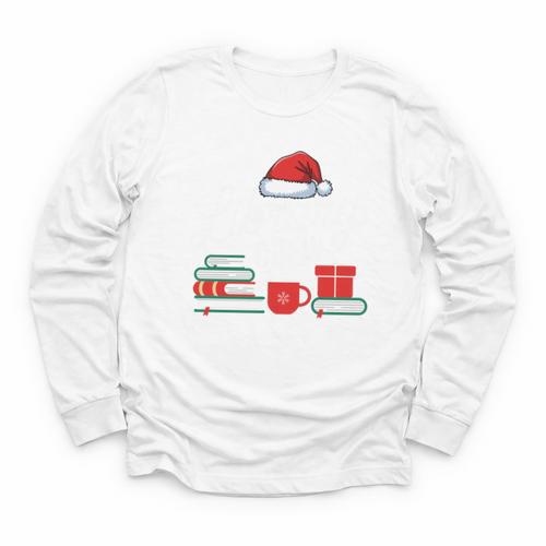 Library Crew Book Lovers Librarian Xmas Holiday Christmas Youth Long Sleeve Tee - Bookorys