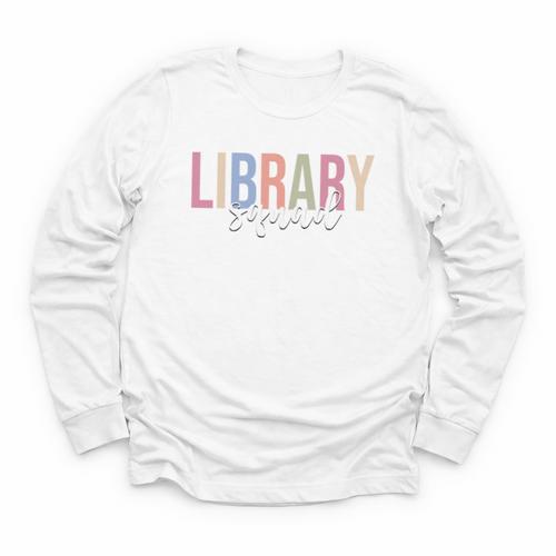 Library Squad Librarian Book Lover Bookworm Youth Long Sleeve Tee - Bookorys DE