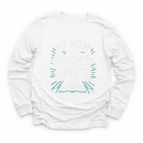 My Mom Is My Favorite Author Book Lover Premium Youth Long Sleeve Tee - Bookorys DE