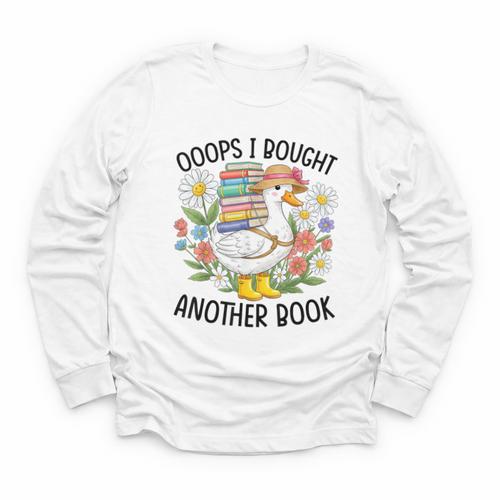 Oops I Bought Another Book Goose Youth Long Sleeve Tee - Bookorys AU
