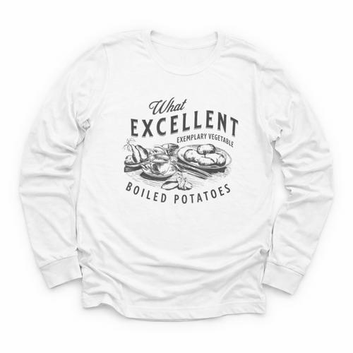 Pride And Prejudice Books What Excellent Boiled Potatoes Youth Long Sleeve Tee - Bookorys