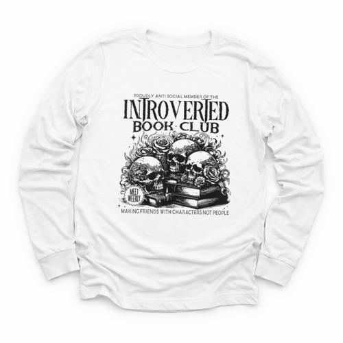 Proudly Anti Social Member Of The Introverted Book Club Youth Long Sleeve Tee - Bookorys DE