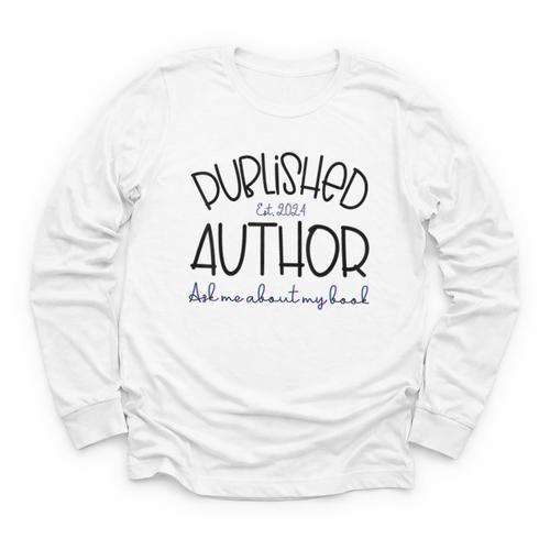 Published Author Est 2024 Ask Me About My Book Authors Books Youth Long Sleeve Tee - Bookorys AU