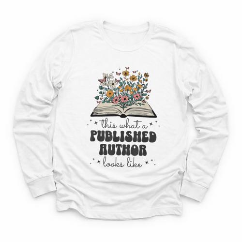 This Is What A Published Author Looks Like Book Writer Youth Long Sleeve Tee - Bookorys DE