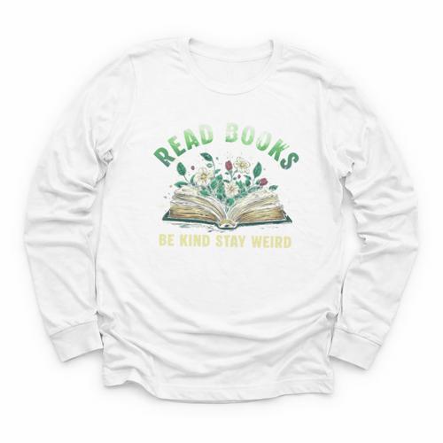 Read Books Be Kind Book Reader Book Nerd Book Reading Lover Premium Tri-Blend Youth Long Sleeve Tee - Bookorys AU