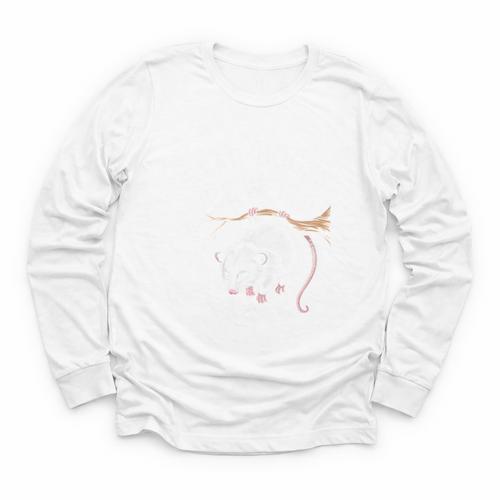 Read Books Be Weird Stay Feral Opossum Youth Long Sleeve Tee - Bookorys CA