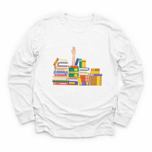 Reading Books Librarian Reader Nerd I'm Ok Teacher Youth Long Sleeve Tee - Bookorys