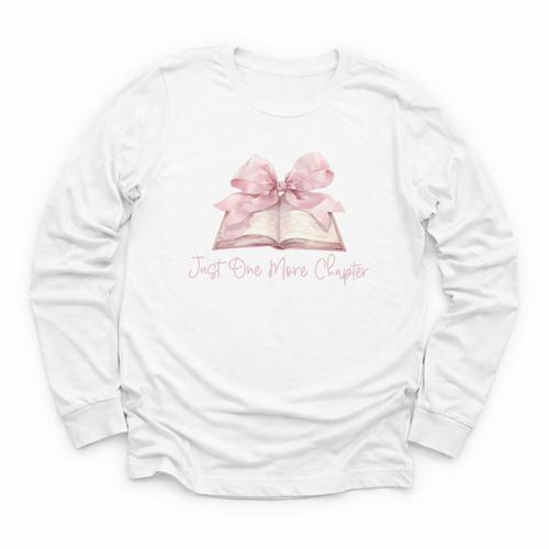 Reading Books Mom Mothers Day Coquette Pink Bow Book Lovers Youth Long Sleeve Tee - Bookorys DE