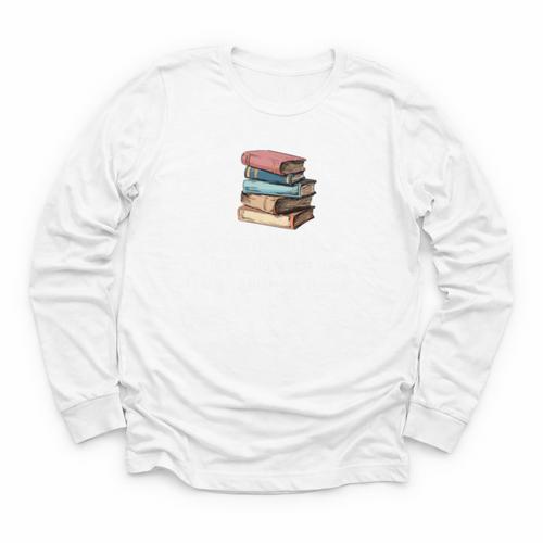 Retro Sometimes I Think I Read Too Much For Book Lover Youth Long Sleeve Tee - Bookorys DE