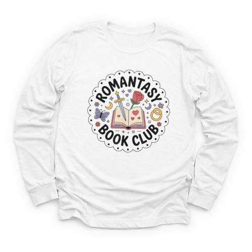 Romantasy Book Club Romance Fantasy Book Lover Tee Youth Long Sleeve Tee - Bookorys AU