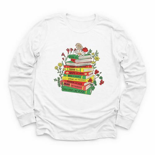 History Month Black History Shirts Book Lover Teacher Youth Long Sleeve Tee - Bookorys