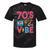 70s Retro Style Roller Skate Cassette Music Nostalgia Tie-Dye T-Shirts Black Tie-Dye