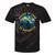 8-Bit Gamer Birder Blue Jay Arcade Nostalgia Nature Tie-Dye T-Shirts Black Tie-Dye