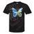 Frutiger Aero Aesthetic Butterfly Computer Fishes Scenery Tie-Dye T-Shirts Black Tie-Dye