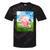 Frutiger Aero Aesthetic Tech Kawaii Strawberry Milk Fishes Tie-Dye T-Shirts Black Tie-Dye