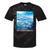 Frutiger Aero Aesthetic Tech Ocean Underwater Fishes Tie-Dye T-Shirts Black Tie-Dye