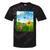 Frutiger Aero Aesthetic Tech Scenery Fishes Sunflower Tie-Dye T-Shirts Black Tie-Dye