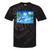Frutiger Aero Dolphin Sunset Ocean With Palm Trees Y2k Tie-Dye T-Shirts Black Tie-Dye
