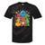 Kidcore Aesthetic Retro Vibes Colorful Cartoon Nostalgia Tie-Dye T-Shirts Black Tie-Dye