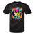 I Love The 70s Retro Cassette Roller Vinyl Nostalgia Vibes Tie-Dye T-Shirts Black Tie-Dye