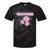 Nostalgia 80s 90s Retro Style Graphics Rose Pink Flower Tie-Dye T-Shirts Black Tie-Dye