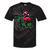 Nostalgia Holiday Tees -Adult Christmas Flamingo Small Short Sleeve Crew Neck Cotton Polyester Lightweight Ribbed Cuff Winter Tie-Dye T-Shirts Black Tie-Dye