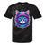 Retro 80s Cat In Space Suit Nostalgia Cat Vintage Astronaut Tie-Dye T-Shirts Black Tie-Dye