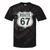 Retro Route 67 Highway Sign Vintage Road Nostalgia Premium Tri-Blend Tie-Dye T-Shirts Black Tie-Dye