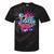 Totally 80's Colorful Retro 1980s Style Nostalgia Vibe Tie-Dye T-Shirts Black Tie-Dye