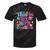 Vintage 80s Costume Nostalgia 1980s Fashion Cute Girls Women Tie-Dye T-Shirts Black Tie-Dye