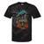 Vintage Locomotive Nostalgia Railroad Stars Tie-Dye T-Shirts Black Tie-Dye