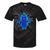 Yk2 Grunge Earthy Blue Cat With Stars Tomboy 90s Nostalgia Premium Tri-Blend Tie-Dye T-Shirts Black Tie-Dye
