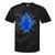 Yk2 Grunge Earthy Blue Cat With Stars Tomboy 90s Nostalgia Tie-Dye T-Shirts Black Tie-Dye