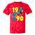 1990 Retro Raised In The 90s Old School Nostalgia Vibes Tie-Dye T-Shirts Red Tie-Dye