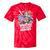 80's Cartoon Heroes Apparel For Retro Nostalgia Fans Tie-Dye T-Shirts Red Tie-Dye