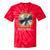 Buffering Glitched CD On Fire 2000s Nostalgia Tie-Dye T-Shirts Red Tie-Dye