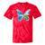 Frutiger Aero Aesthetic Butterfly Computer Fishes Scenery Tie-Dye T-Shirts Red Tie-Dye
