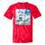 Frutiger Aero Aesthetic Tech Great Wave Of Kanagawa Fishes Raglan Baseball Tee Tie-Dye T-Shirts Red Tie-Dye