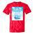 Frutiger Aero Aesthetic Tech Kawaii Milk Underwater Fishes Tie-Dye T-Shirts Red Tie-Dye