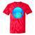 Frutiger Aero Aesthetic Tech Orb Fishes Tie-Dye T-Shirts Red Tie-Dye