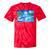 Frutiger Aero Dolphin Sunset Ocean With Palm Trees Y2k Premium Tie-Dye T-Shirts Red Tie-Dye