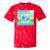 Frutiger Aero Y2k Aesthetic Palm Trees Cyber Beach World Tie-Dye T-Shirts Red Tie-Dye
