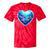 Frutiger Aero Y2K Heart Tie-Dye T-Shirts Red Tie-Dye